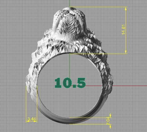 Tiger Rings 3D print model_7