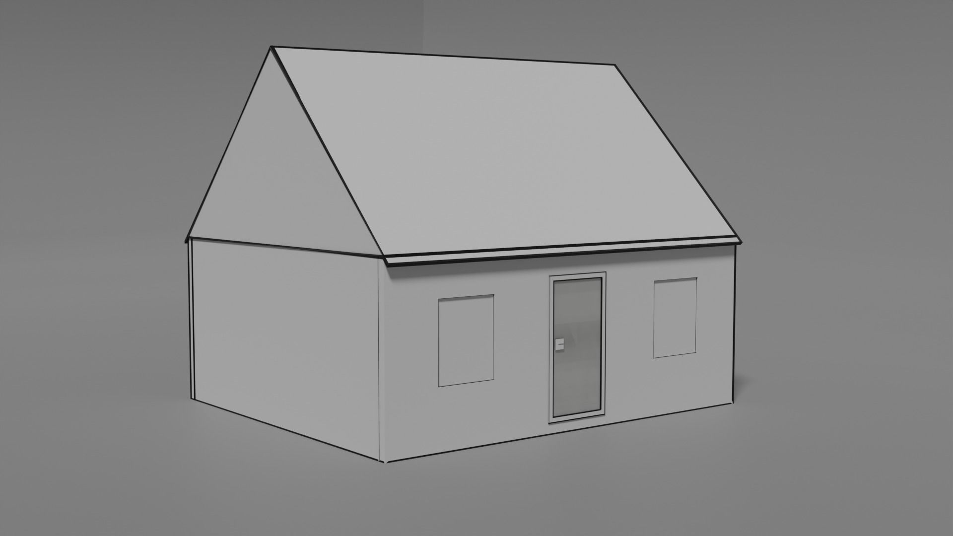 Shack wooden house Free low-poly 3D model_7