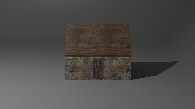 Shack wooden house Free low-poly 3D model