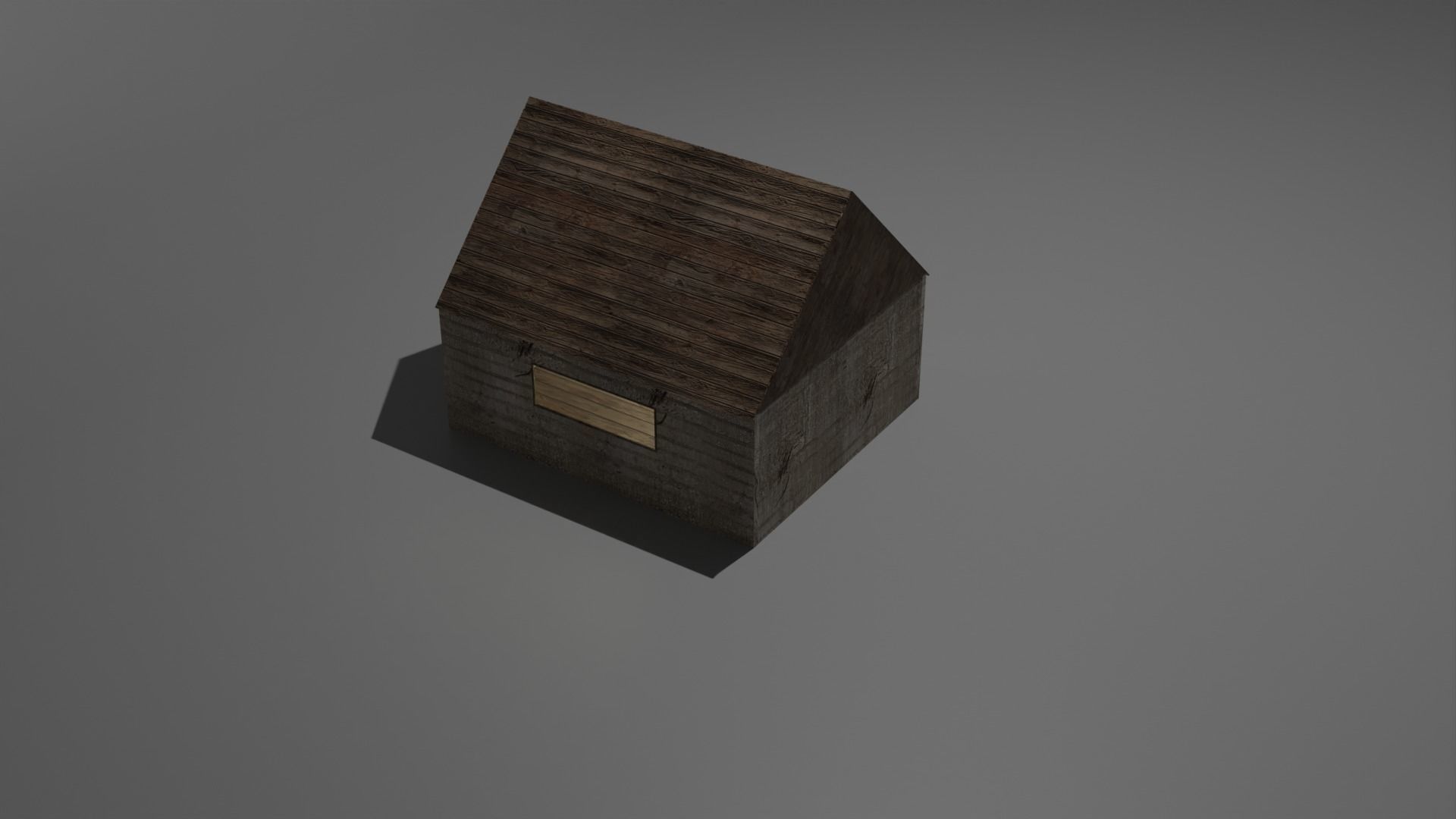 Shack wooden house Free low-poly 3D model_2