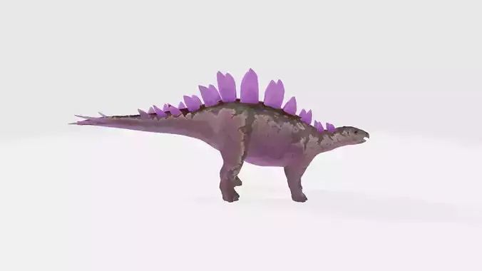Hesperosaurus dinosaur with spikes 3D model