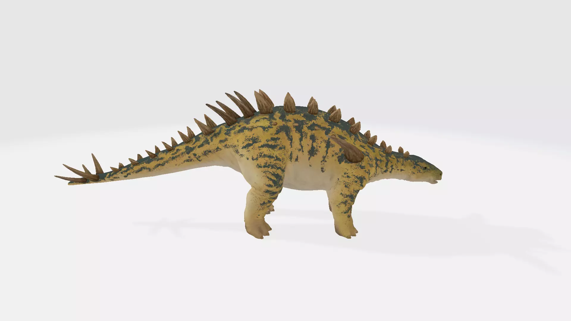 Huayangosaurus dinosaur 3D model_0