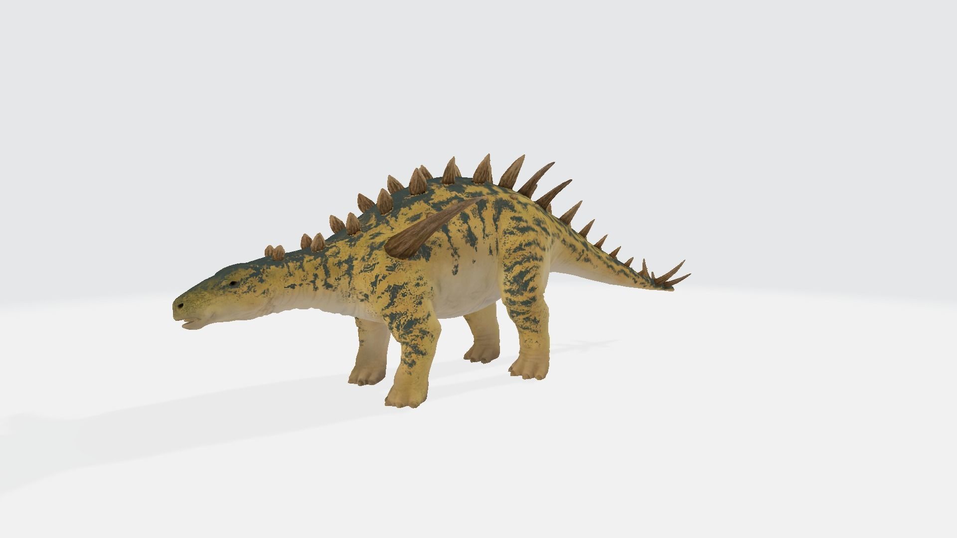 Huayangosaurus dinosaur 3D model_1
