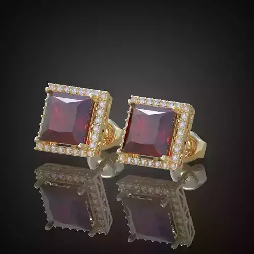 Earring 3D model 3D printable model 0014-6