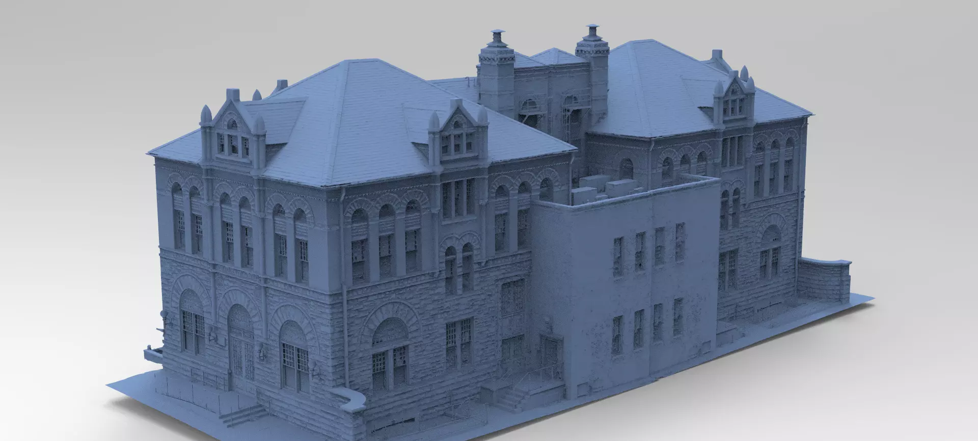 Victorian Steampunk City Street 2  3D model_0