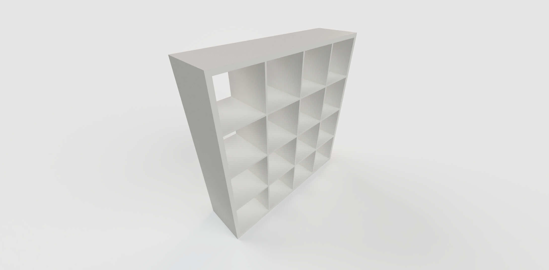 IKEA KALLAX Shelf Unit 4x4 White 3D model_2