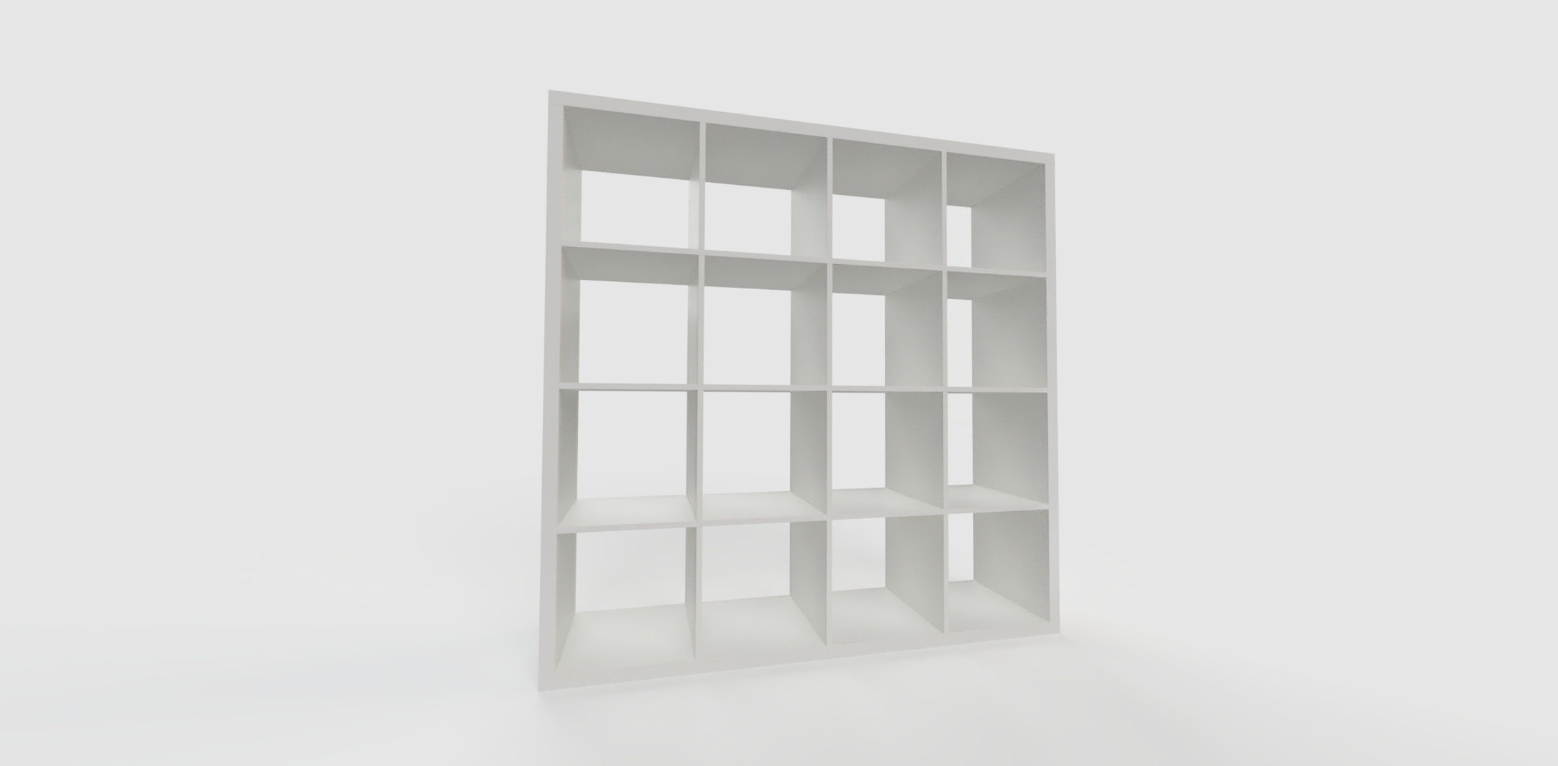 IKEA KALLAX Shelf Unit 4x4 White 3D model_6