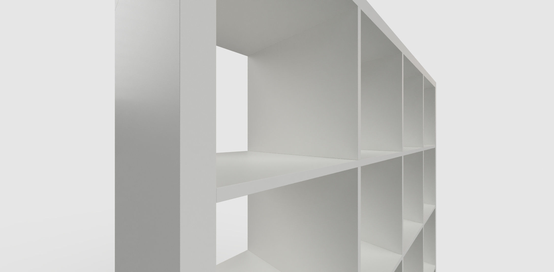 IKEA KALLAX Shelf Unit 4x4 White 3D model_4