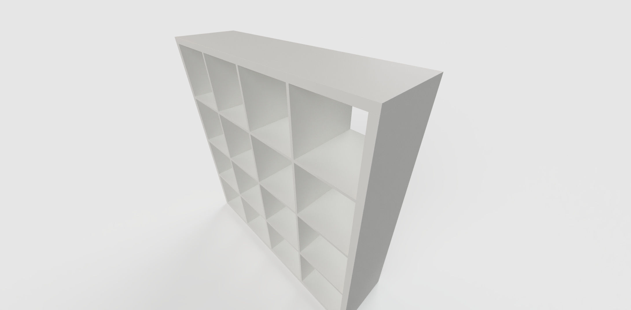 IKEA KALLAX Shelf Unit 4x4 White 3D model_7