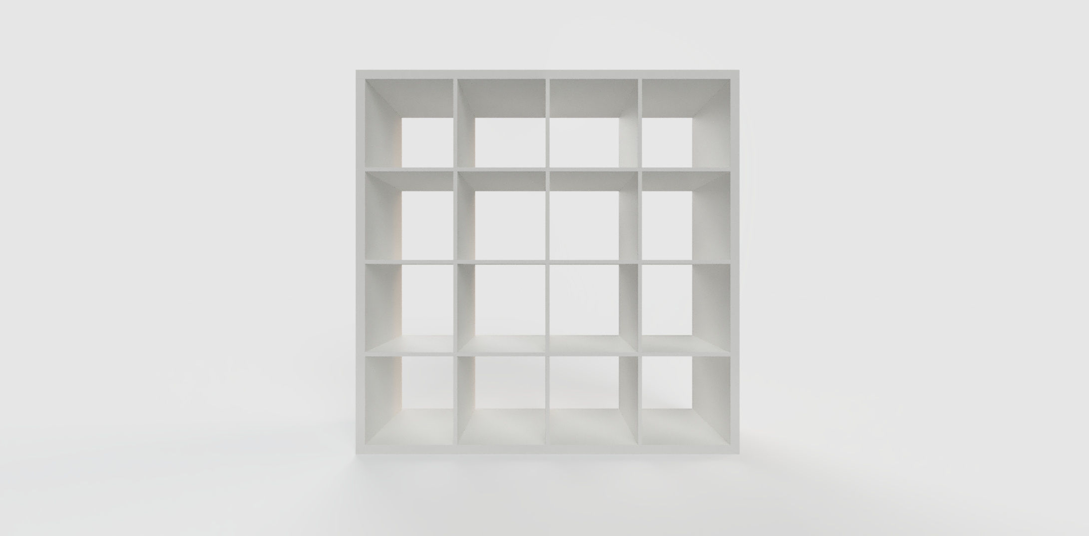 IKEA KALLAX Shelf Unit 4x4 White 3D model_1