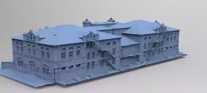 Victorian Steampunk City Street 4  3D model