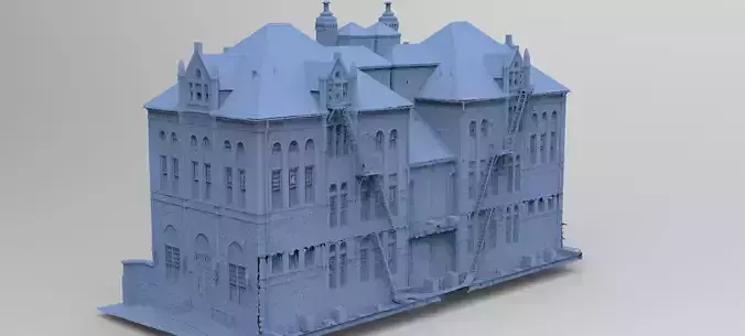 Victorian Steampunk City Street 5  3D model