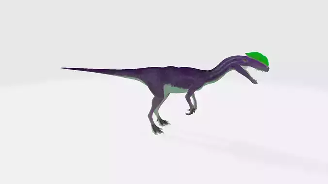 Lambeosaurus dinosaur with head