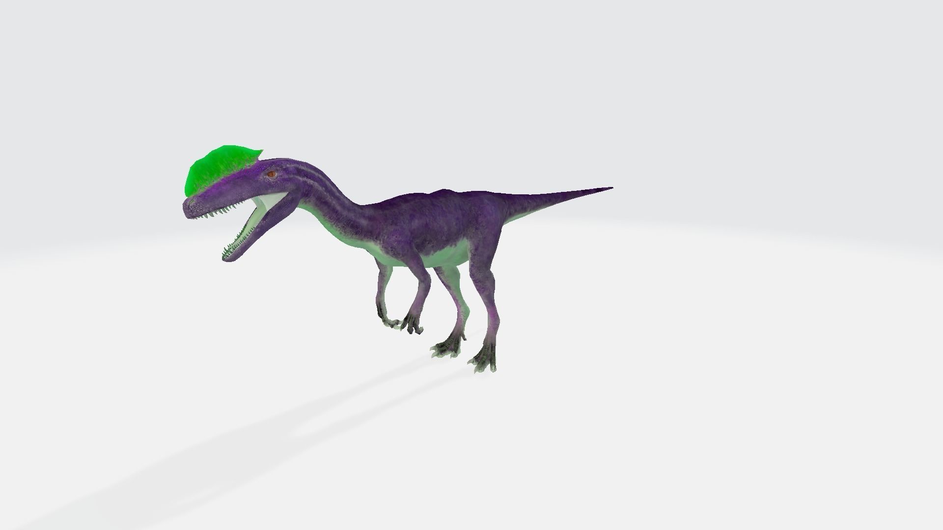 Lambeosaurus dinosaur with head 3D model_1