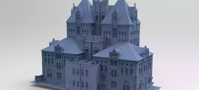 Victorian Steampunk City Street 6  3D model