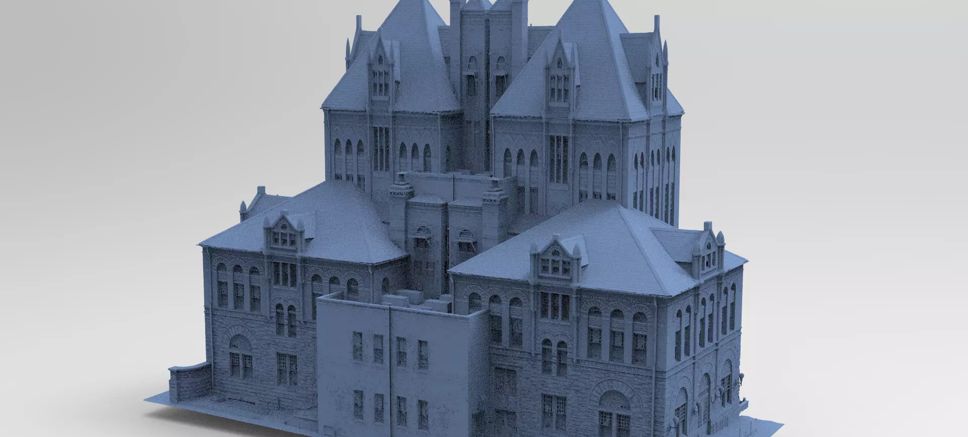 Victorian Steampunk City Street 6  3D model_0