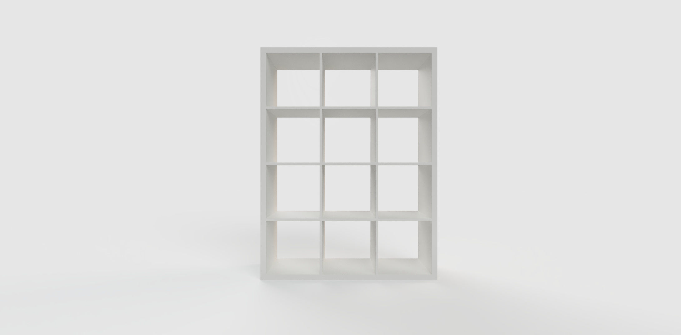 IKEA KALLAX Shelf Unit 3x4 White 3D model | CGTrader