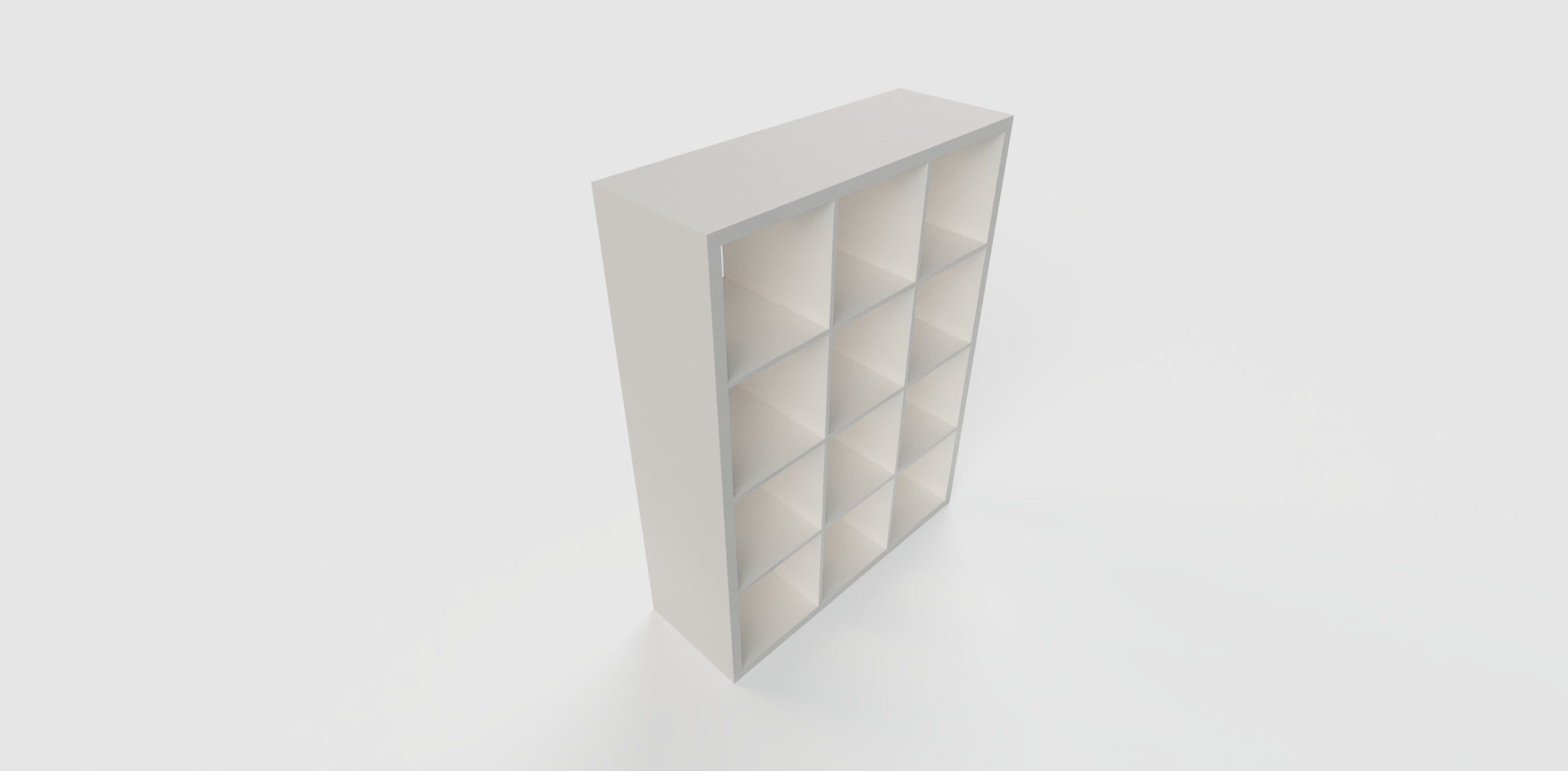 IKEA KALLAX Shelf Unit 3x4 White 3D model | CGTrader