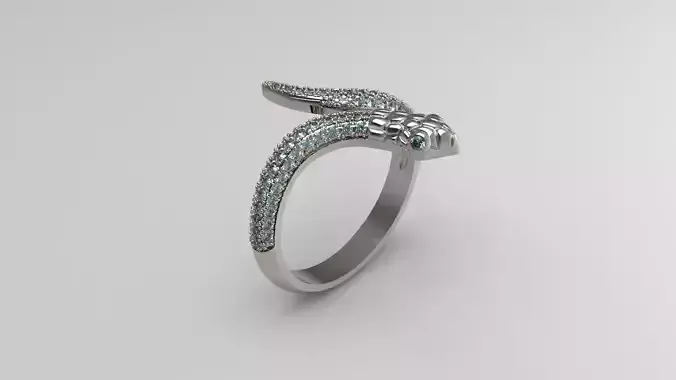 Snake Shaped Fantastic Women Ring  3D print model