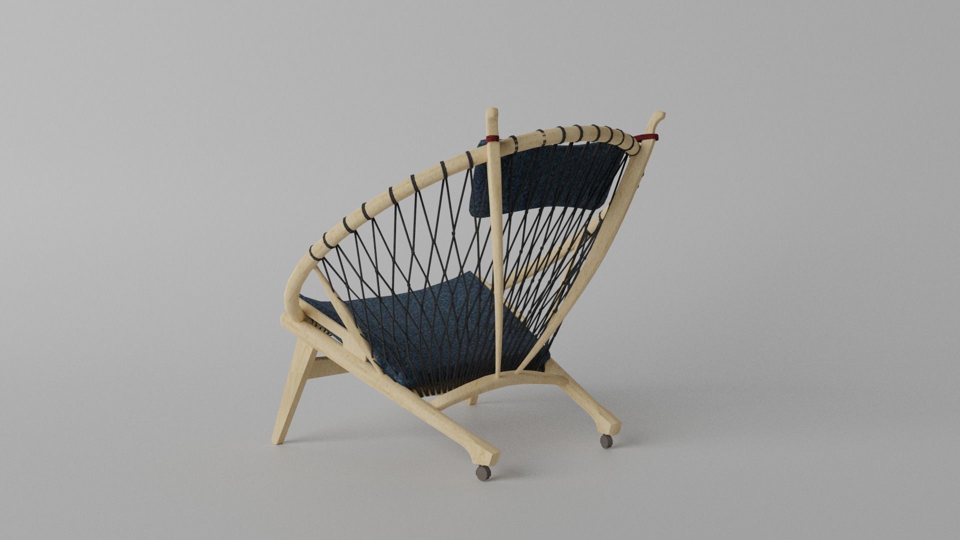  Rattan Chair  Low-poly 3D model_7
