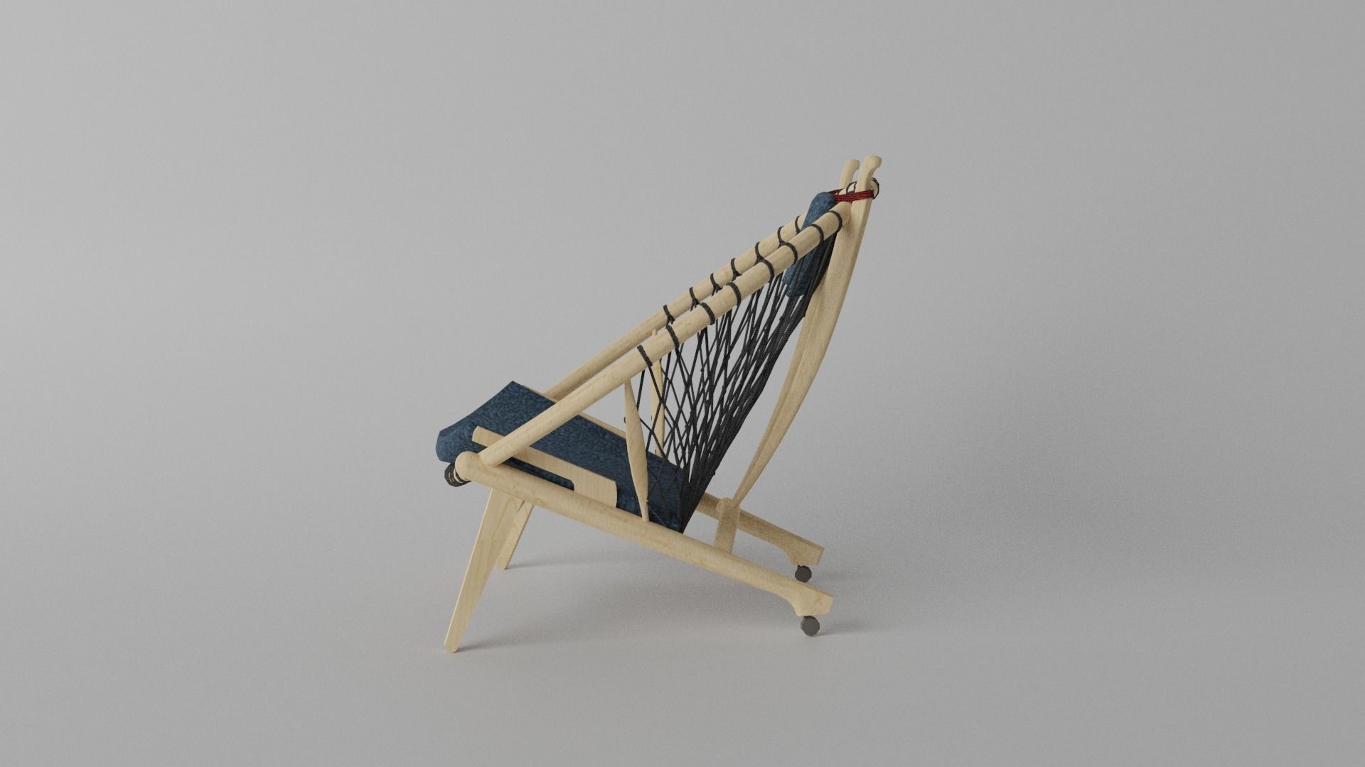  Rattan Chair  Low-poly 3D model_6