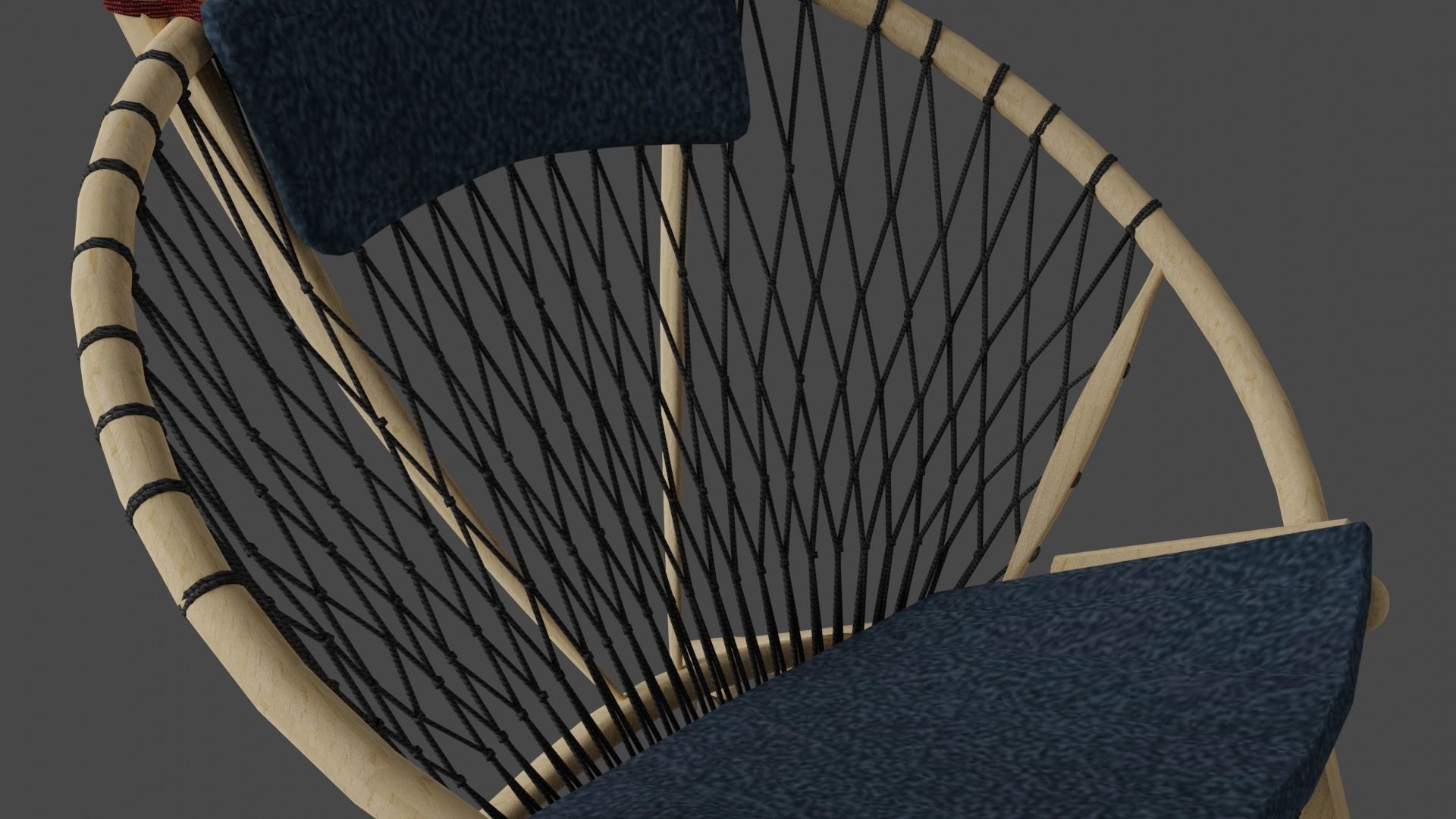  Rattan Chair  Low-poly 3D model_11