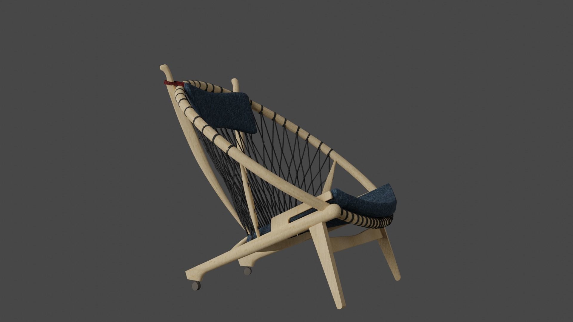  Rattan Chair  Low-poly 3D model_12