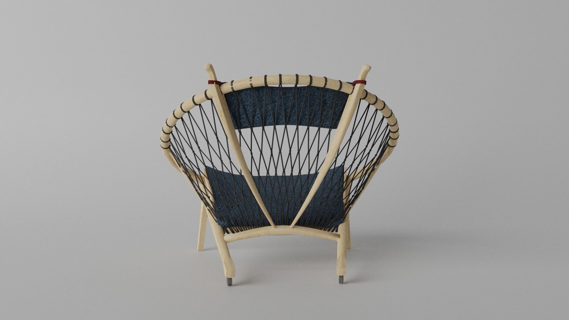  Rattan Chair  Low-poly 3D model_8