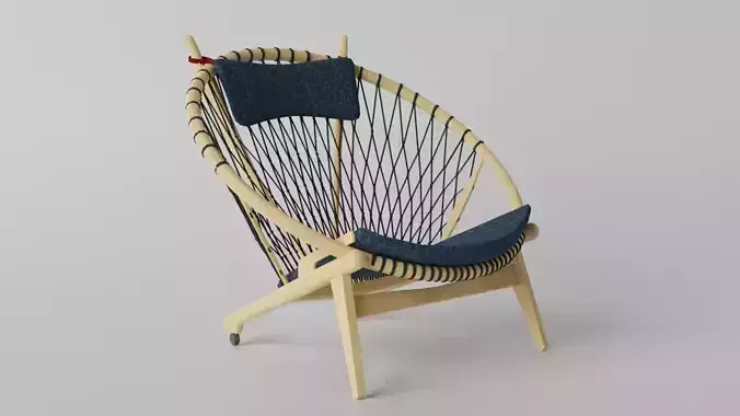  Rattan Chair  Low-poly 3D model