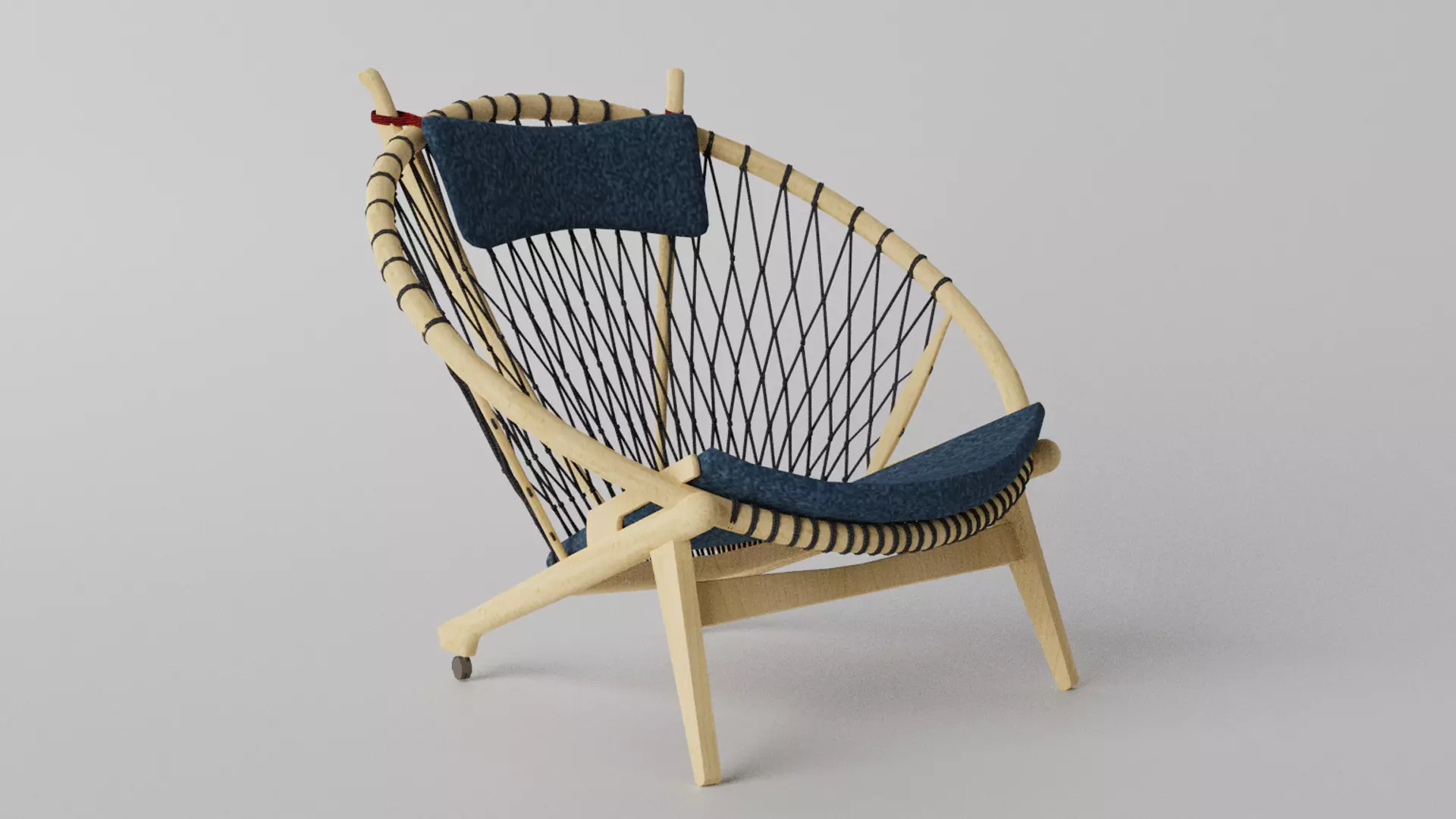  Rattan Chair  Low-poly 3D model_0