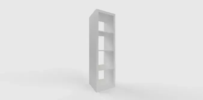 IKEA KALLAX Shelf Unit 1x4 White 3D model