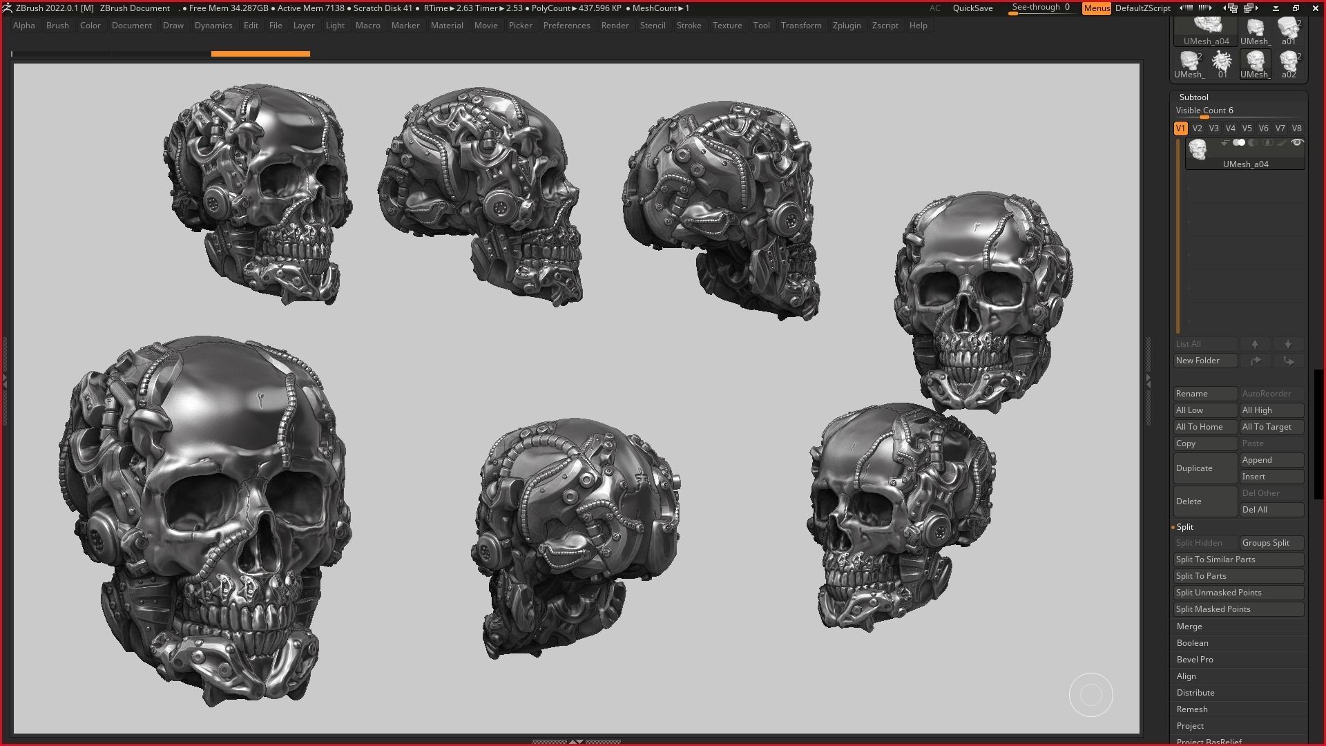 23 Zbrush IMM robotic parts 3d print model 3D print model_21