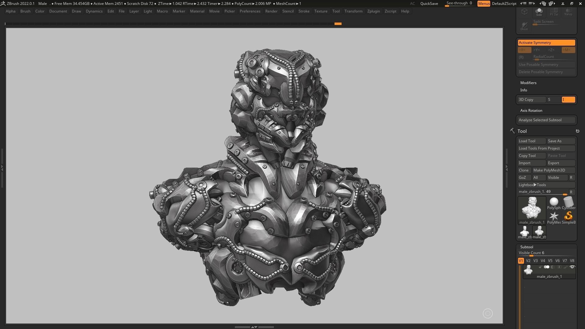 23 Zbrush IMM robotic parts 3d print model 3D print model_15