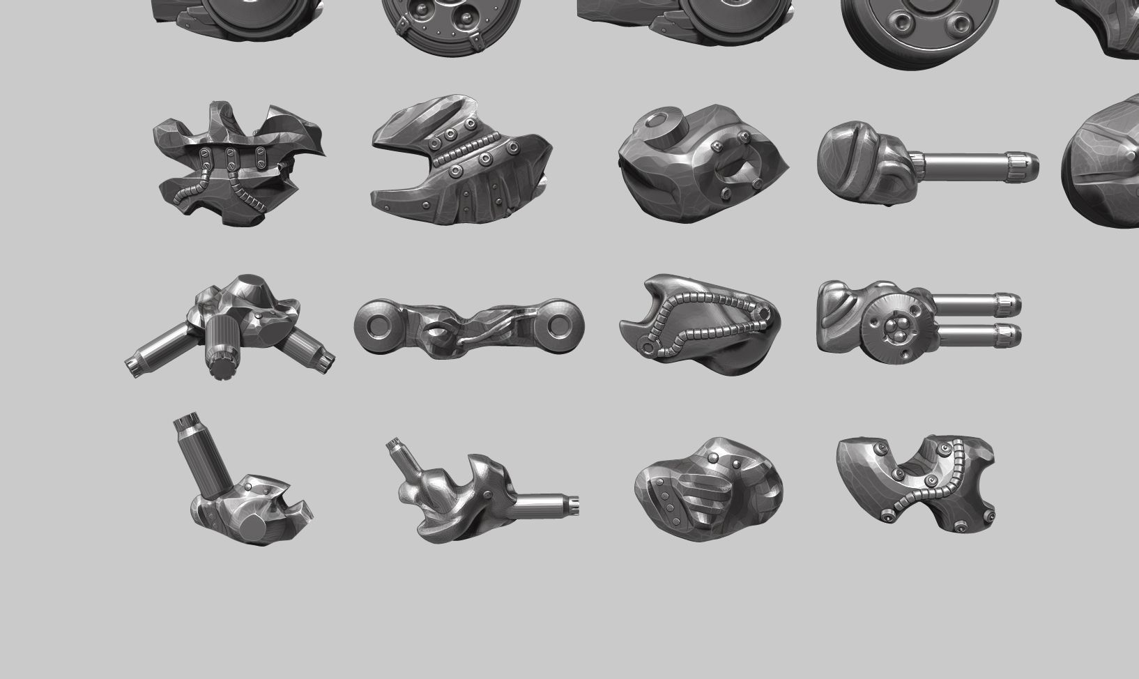 23 Zbrush IMM robotic parts 3d print model 3D print model_7