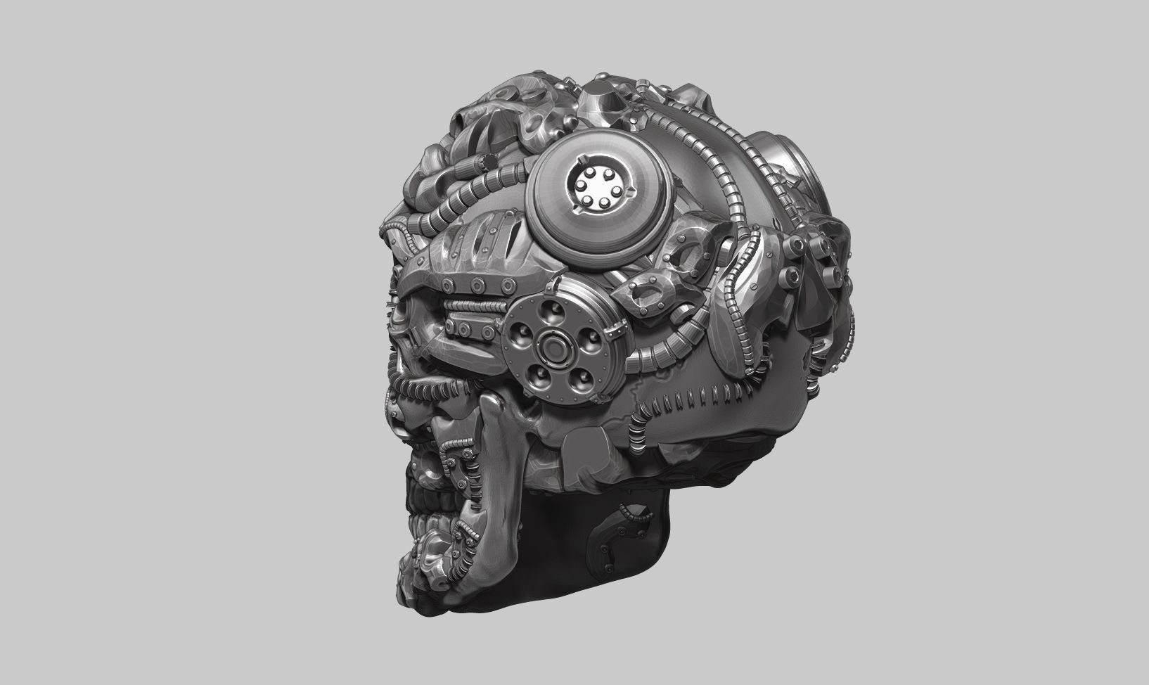 23 Zbrush IMM robotic parts 3d print model 3D print model_10