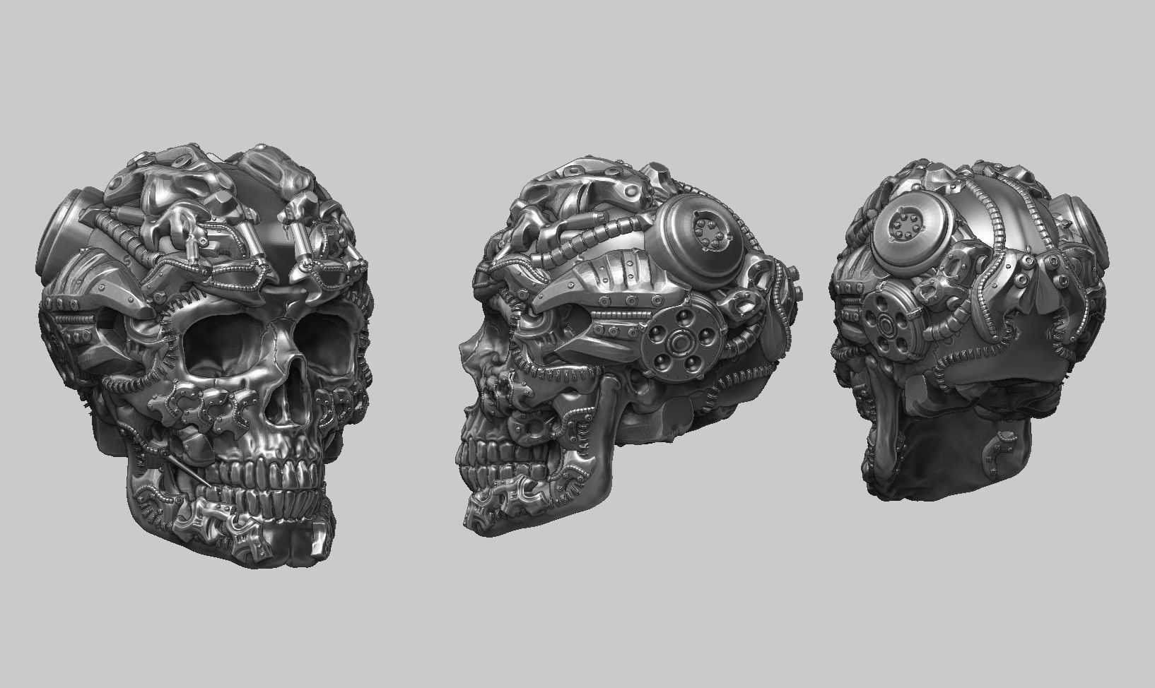 23 Zbrush IMM robotic parts 3d print model 3D print model_11