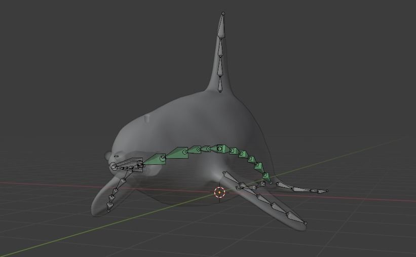 Killer Whale Orca Animated Low-poly 3D model_27