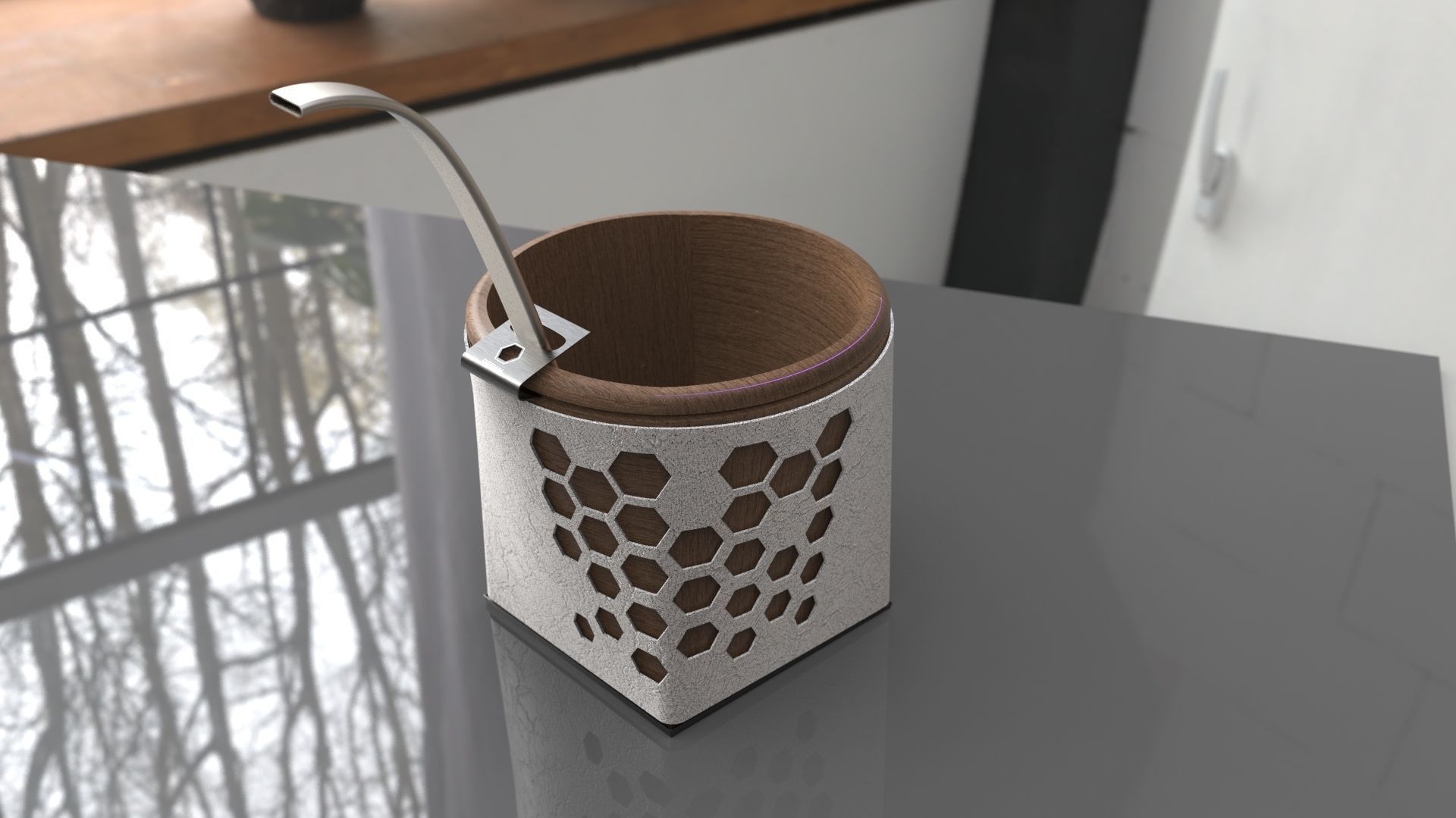 Mate Hex 3D model_4