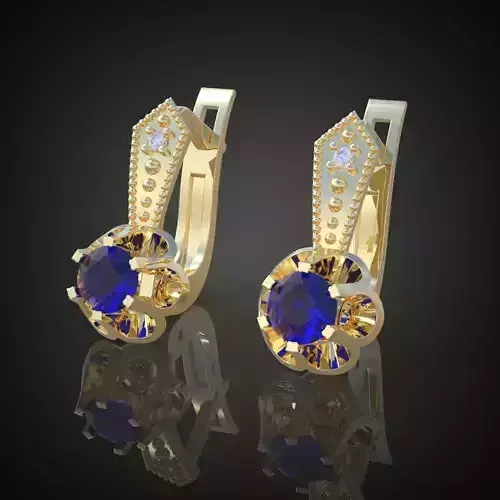 Earring 3D model 3D printable model 0016-9