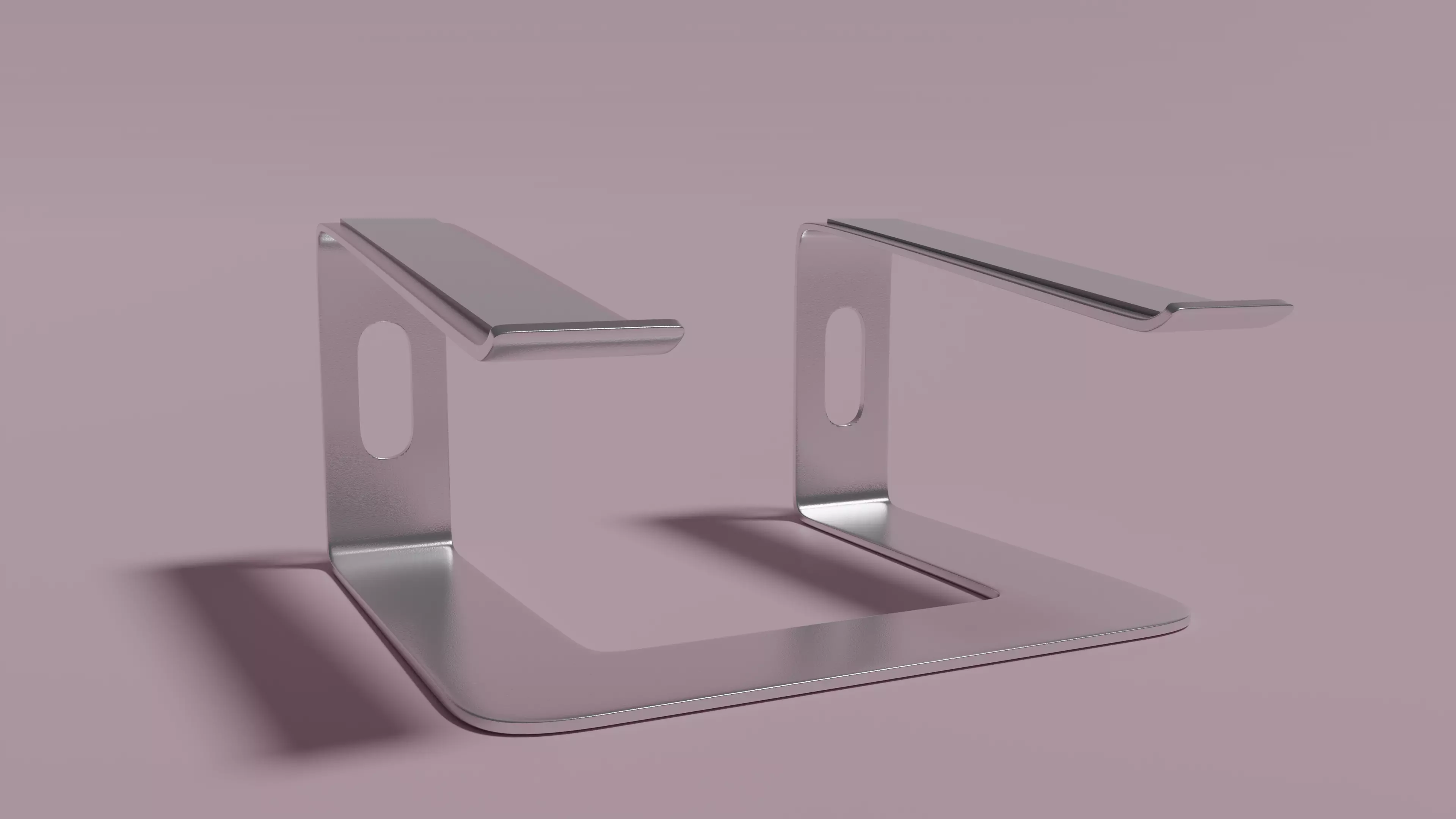 Aluminium Laptop Stand 3D model_0