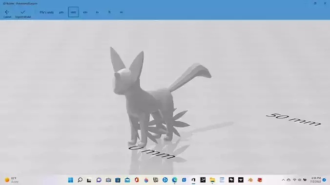 Lanario pokemon 3D model