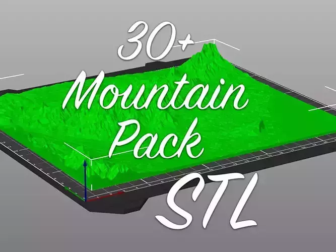 Mountain Topographic Pack 3D print model