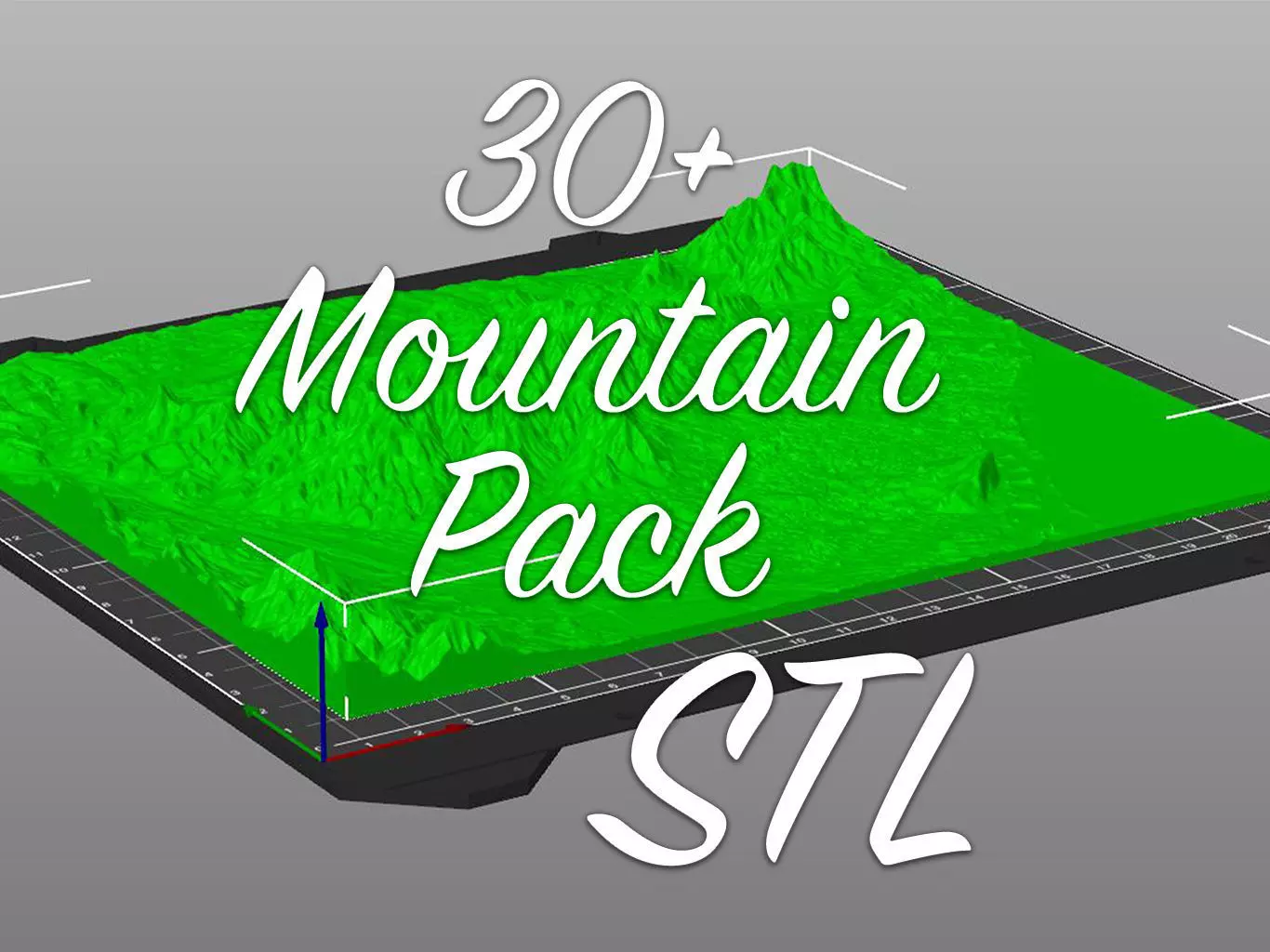 Mountain Topographic Pack 3D print model_0