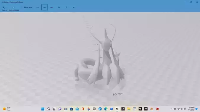 Trilotica creature in computer screen