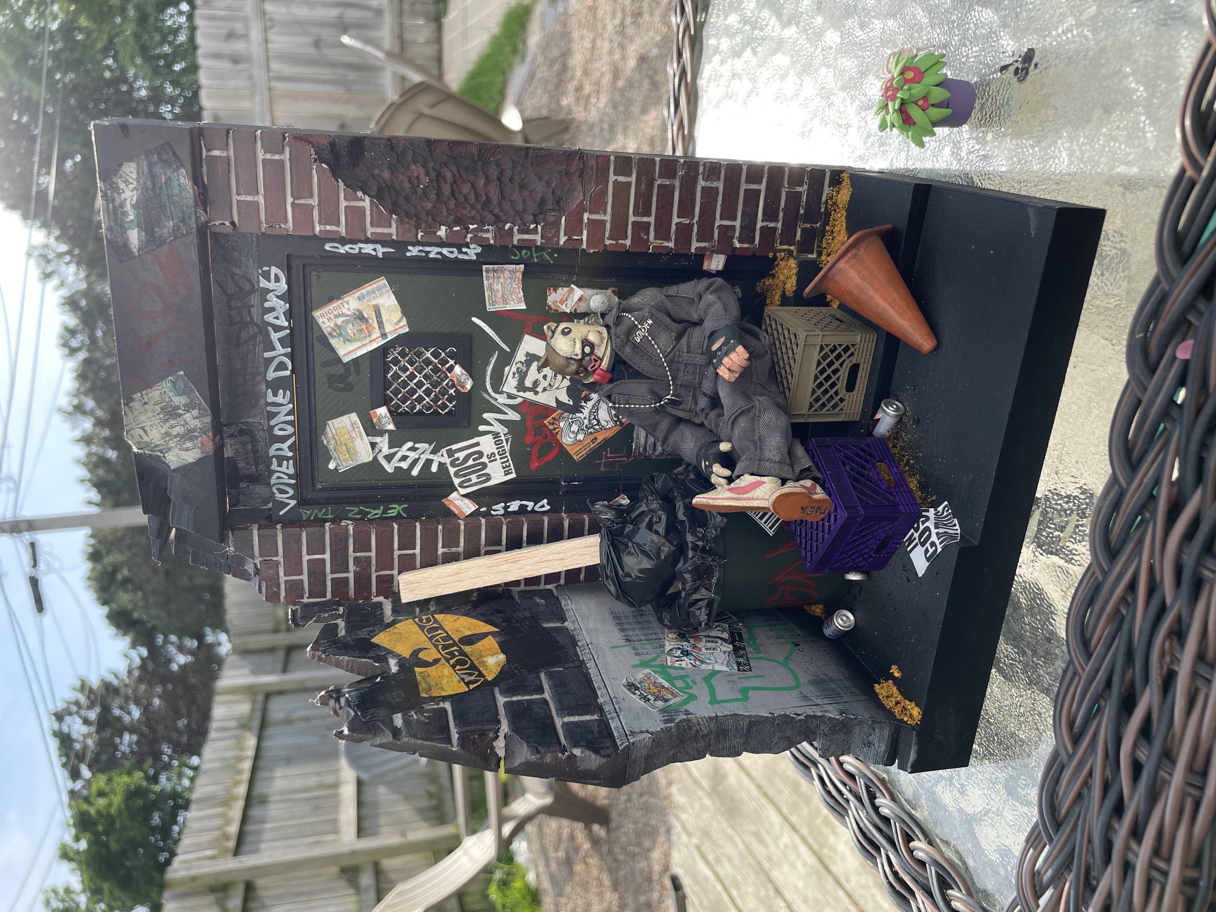 1 12 Scale NY Alley Doorway Diorama STL File 3D print model_2