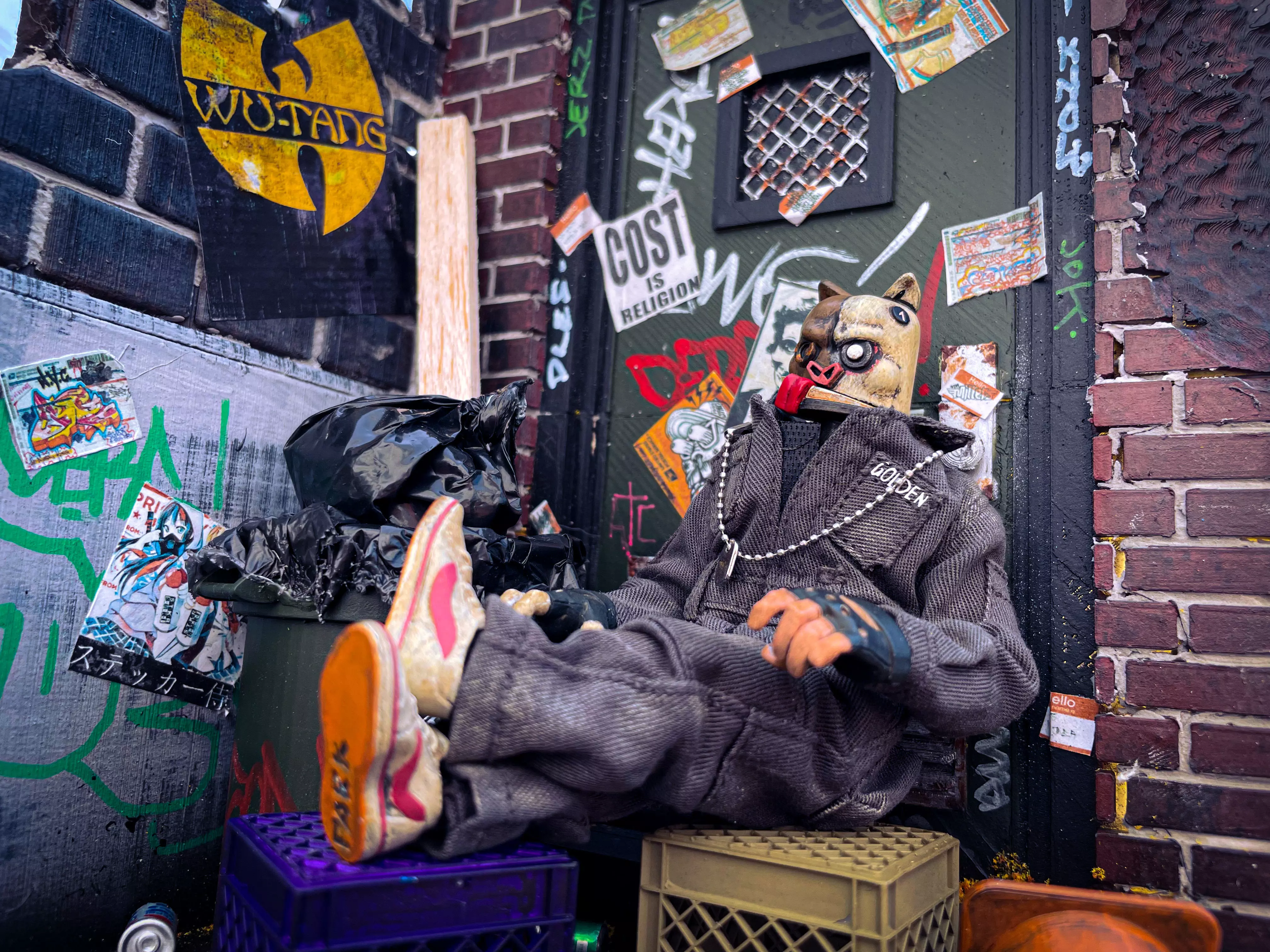 1 12 Scale NY Alley Doorway Diorama STL File 3D print model_0