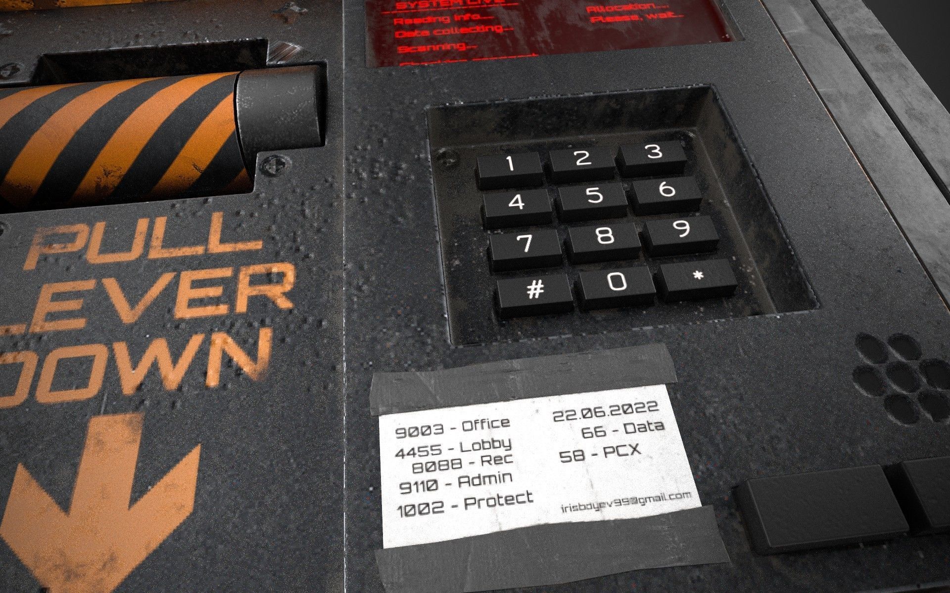 Control Panel Low-poly 3D model_4