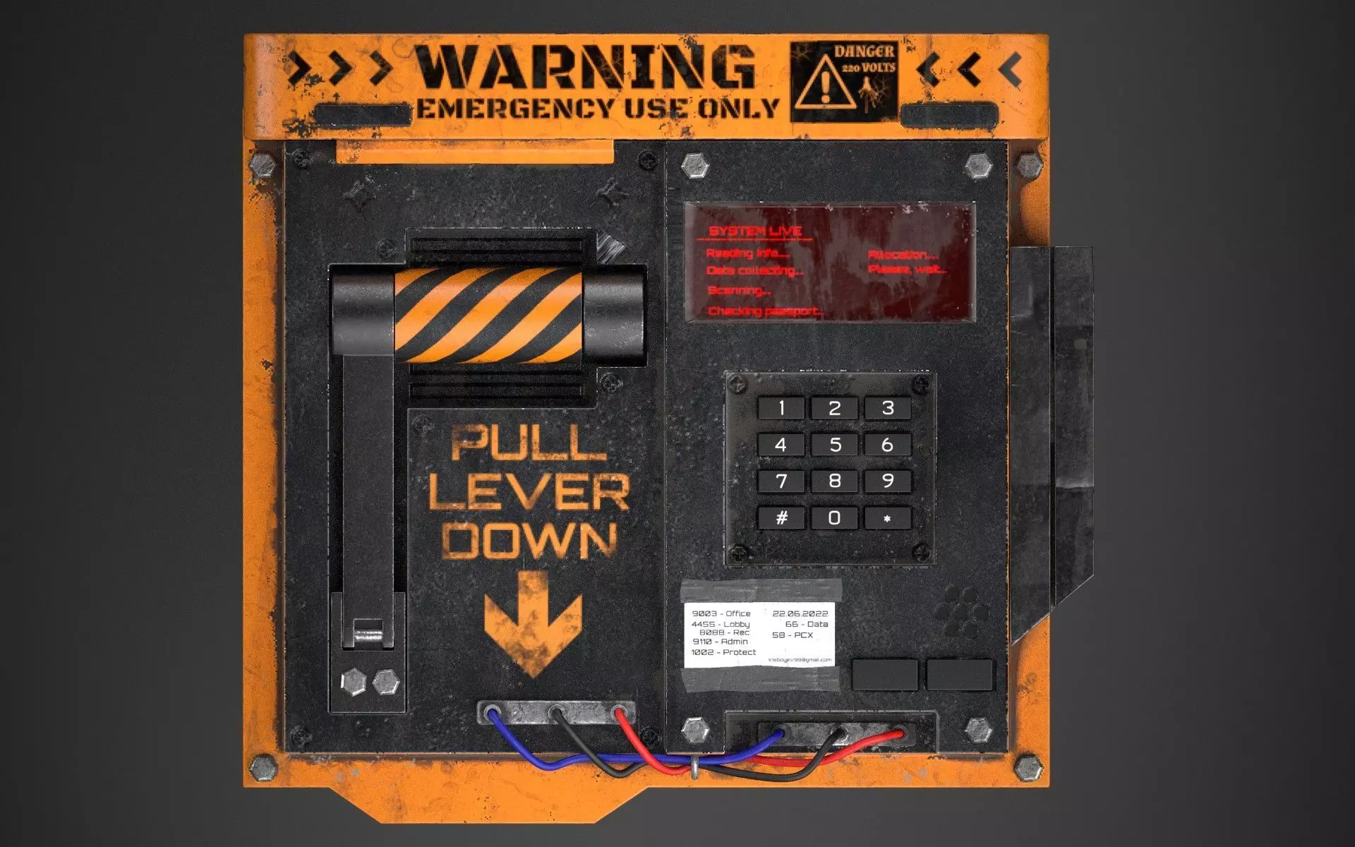 Control Panel Low-poly 3D model_0