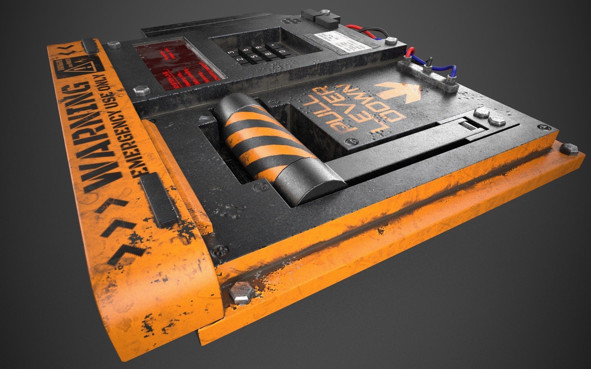 Control Panel Low-poly 3D model_3