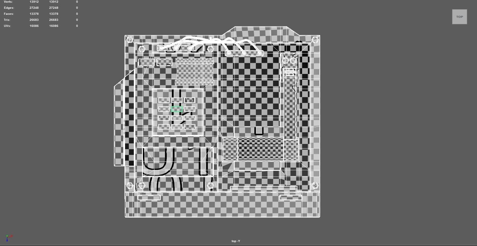 Control Panel Low-poly 3D model_6